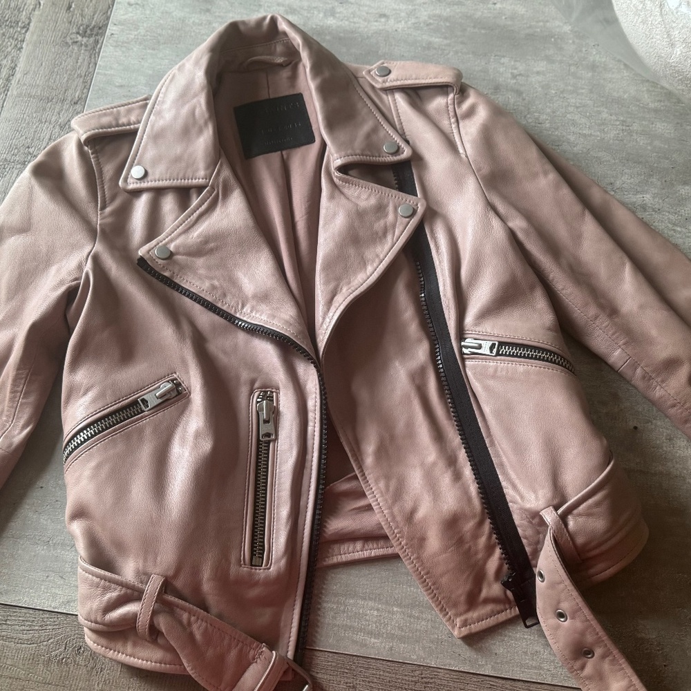 All saints leather jacket